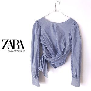 Zara Open Back Wrap Shirt